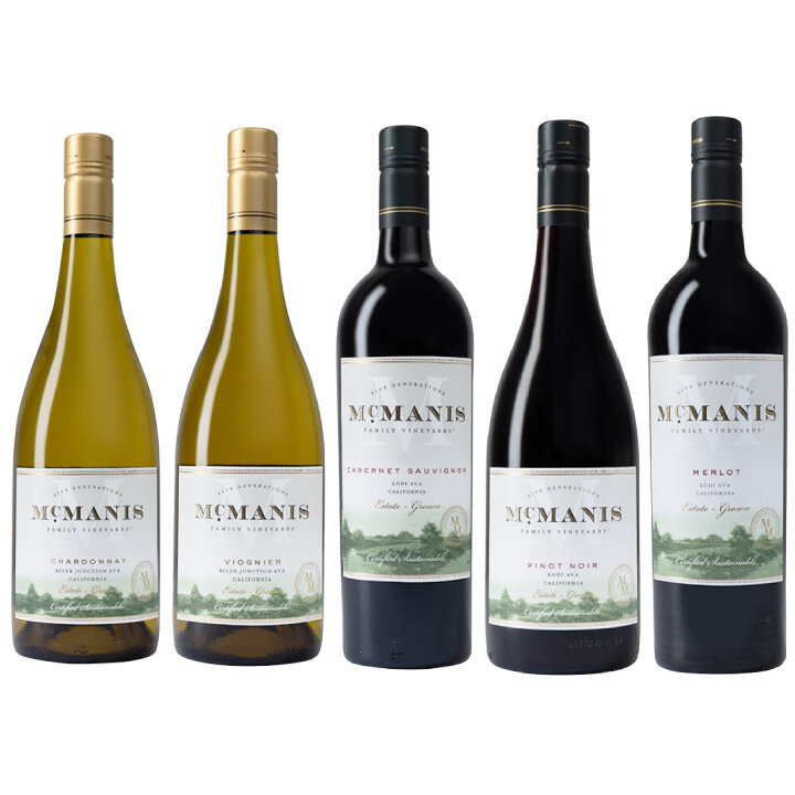 エシカルなワイン産地ロダイのクオリティ、マックマニス5本セット-McMANIS FAMILY VINEYARDS 5-bottle Set