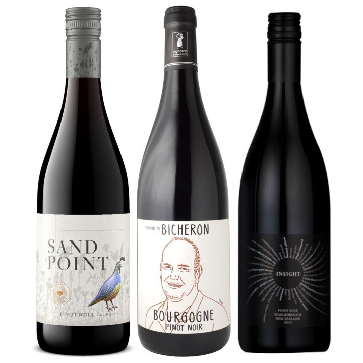 ピノ・ノワールの代表的産地ワインを飲み比べ！品種の魅力を堪能できるお得な3本セット-Pinot Noir different regions 3-bottle set